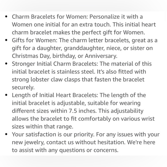 Letter K Silver-Tone Initial Bracelet NEW - Picture 9 of 9